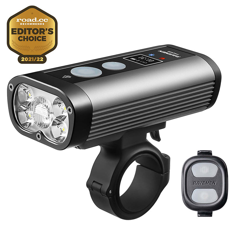 Faro per bici MTB ricaricabile PR2400, ingresso USB-C e uscita USB