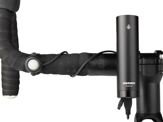 RAVEMEN CR1000 bike light integrated design