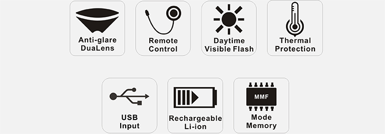 RAVEMEN CR500 bike light tech icon