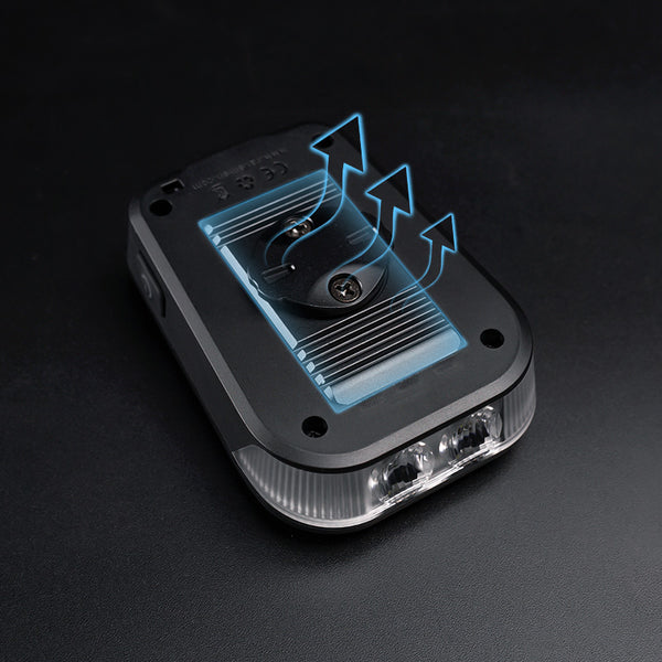 Návrh odvotu tepla na prednom svetle Ravemen FR500